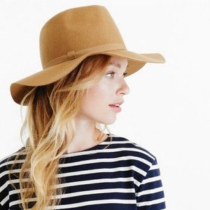 J Crew Women’s Camel/Tan Brim Italian Wool Hat NWT